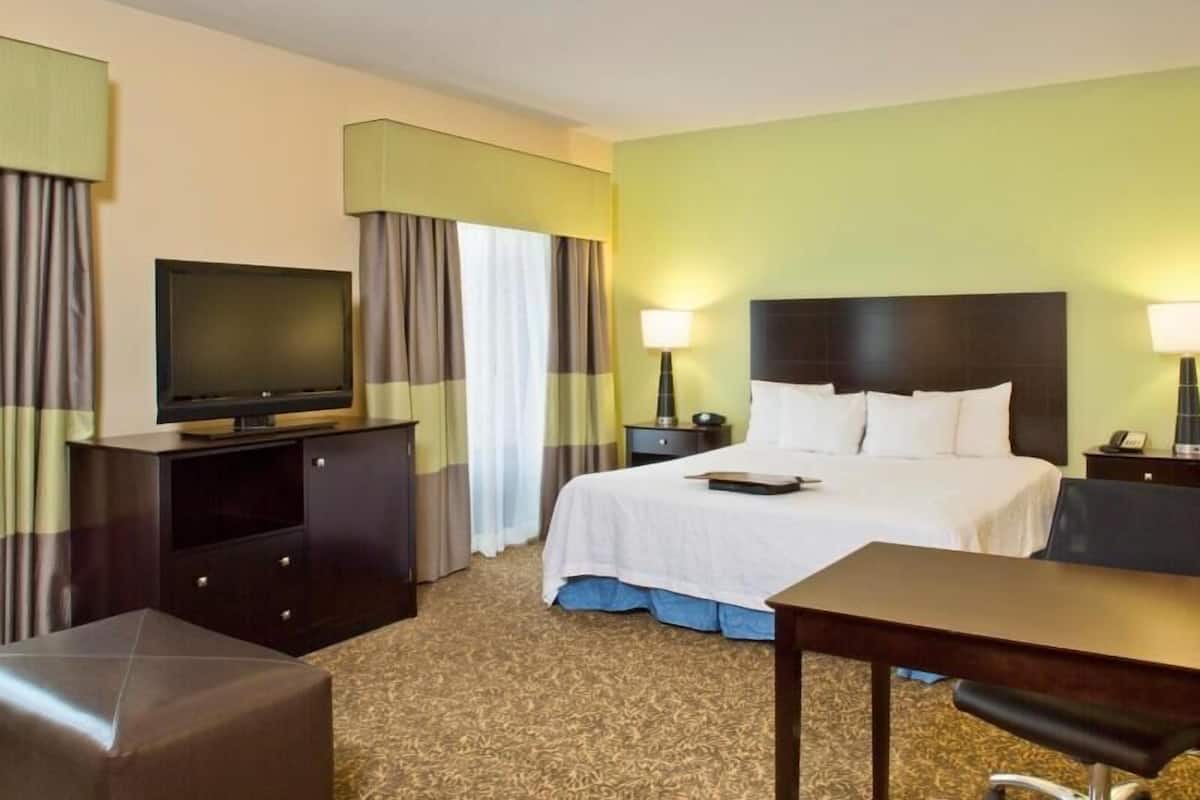 Hypo-allergenic bedding, desk, blackout curtains, iron/ironing board