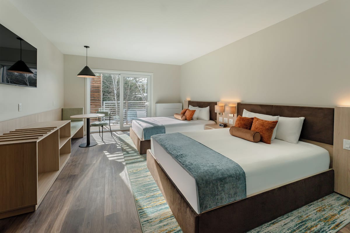 Luxe beddengoed, een kluis op de kamer, een bureau