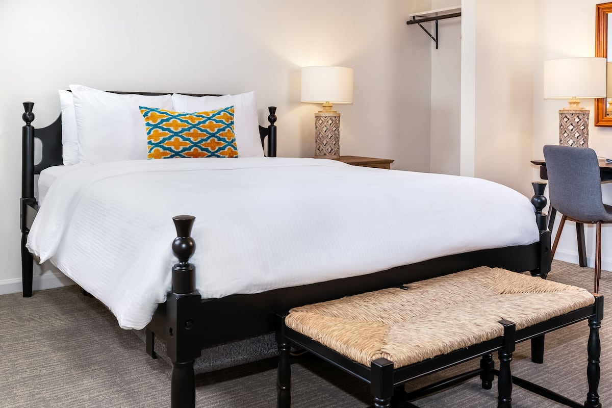 Deluxe Room, 1 Queen Bed | 1 bedroom, iron/ironing board, free cribs/infant beds, free WiFi