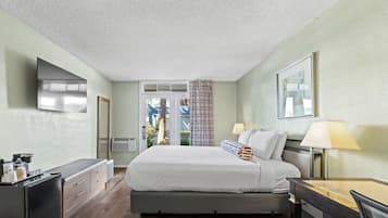 Premium bedding, down comforters, desk, iron/ironing board