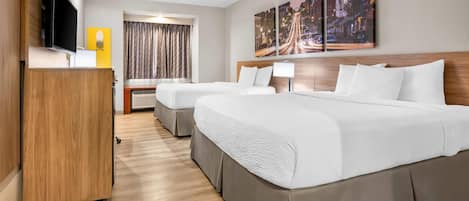Room, 2 Queen Beds, Accessible, Non Smoking | Desk, iron/ironing board, free cots/infant beds, rollaway beds
