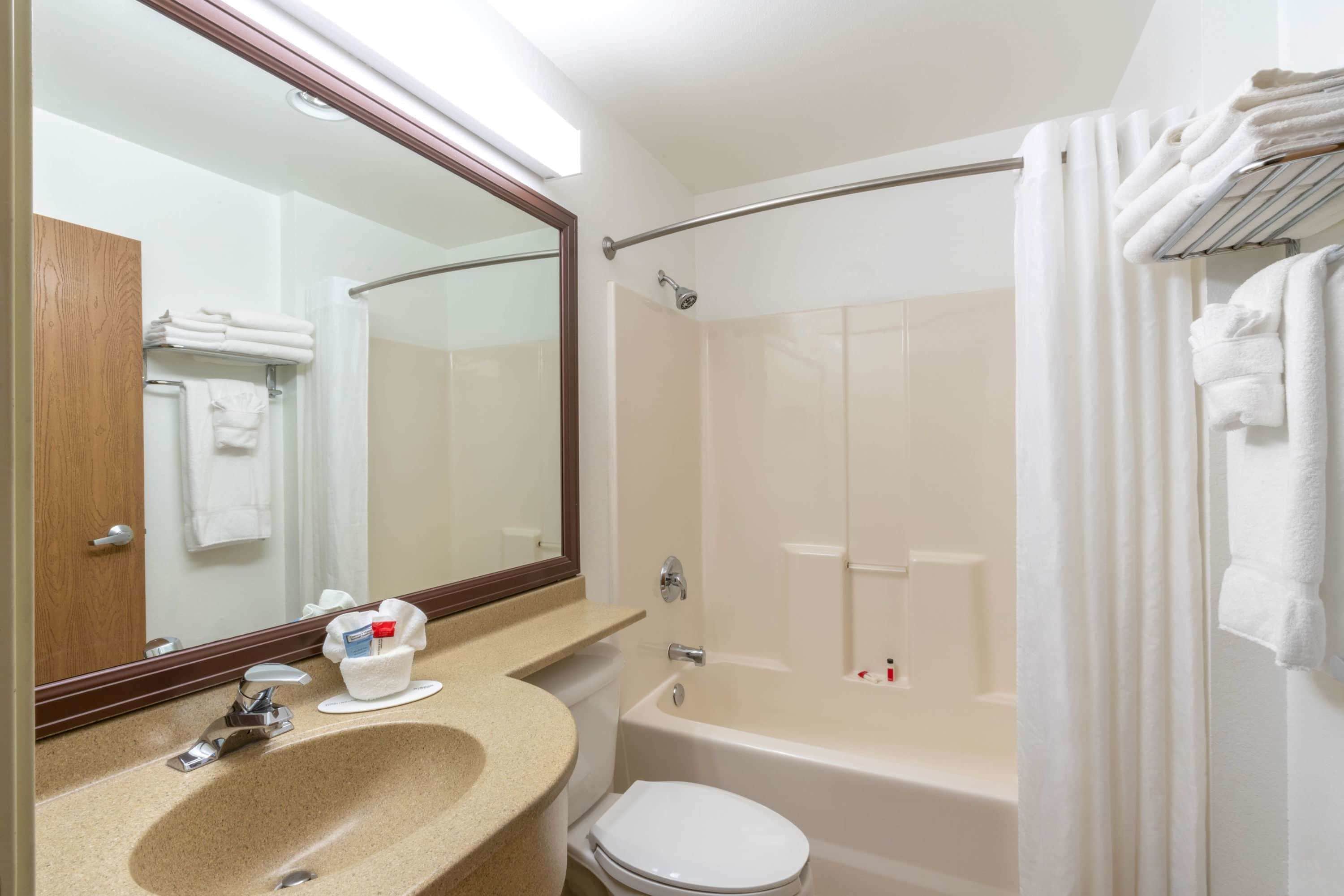 combined shower/bathtub, hair dryer, towels