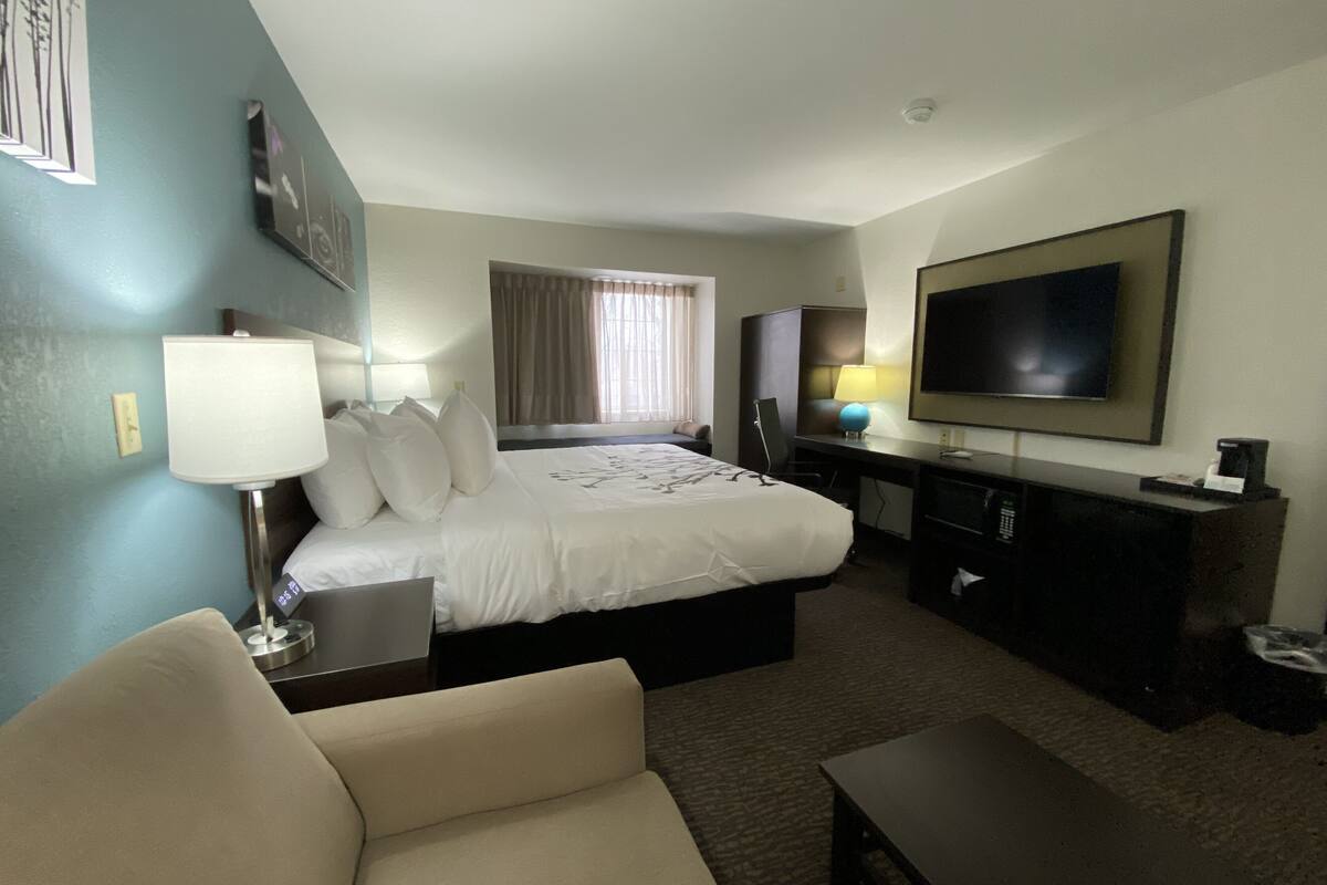 room, 1 king bed with sofa bed, non smoking (upgrade) | premium bedding, pillow-top beds, individually furnished, desk