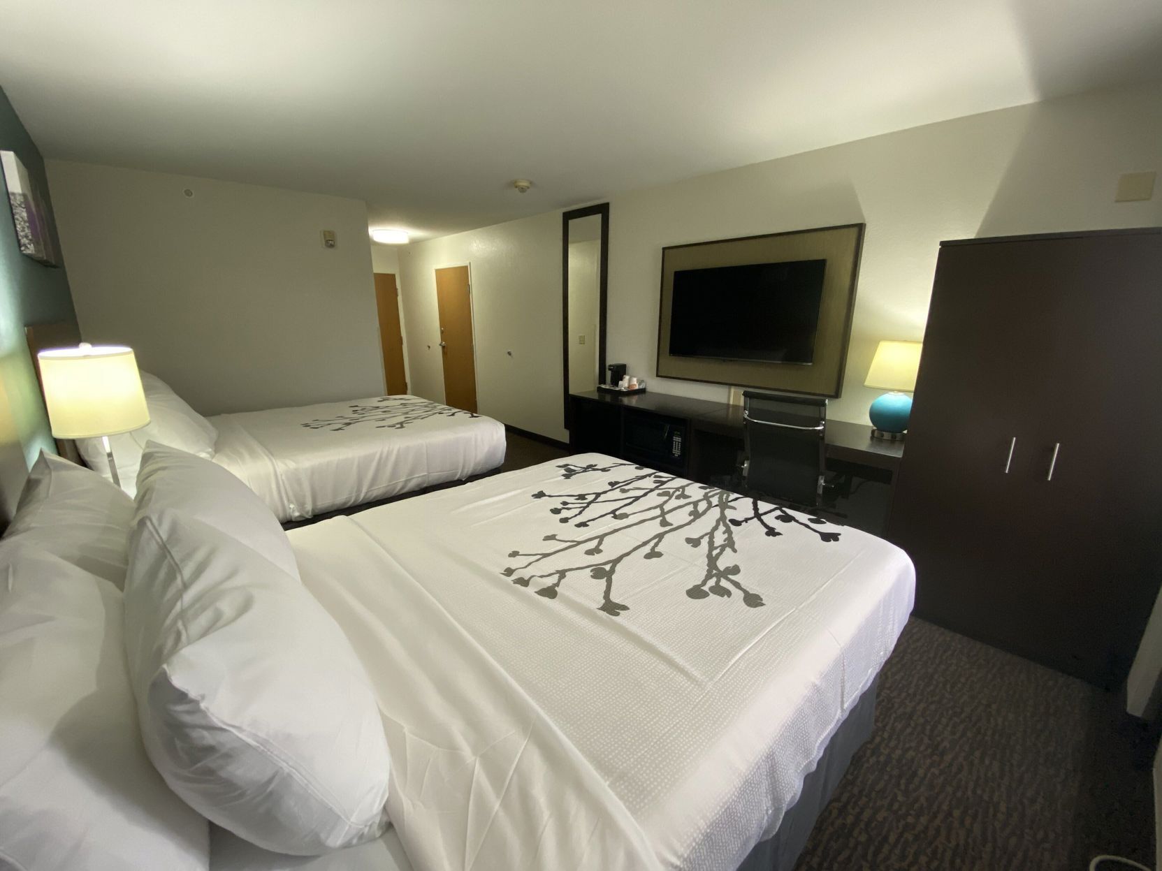 Premium bedding, pillowtop beds, individually furnished, desk