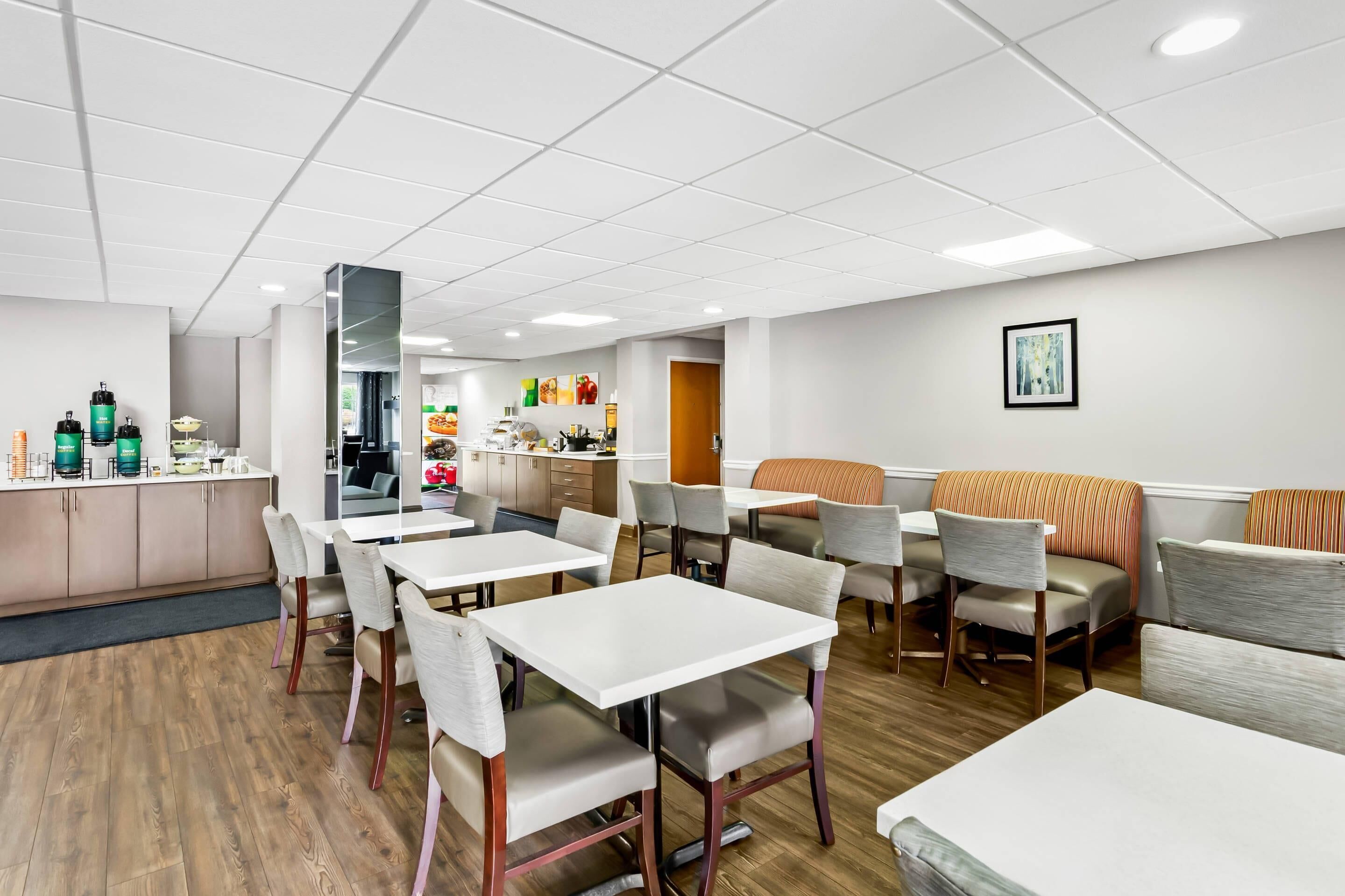 Free daily self-serve breakfast