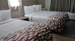 Deluxe Room, 2 Queen Beds, Non Smoking | Desk, blackout curtains, free WiFi, bed sheets