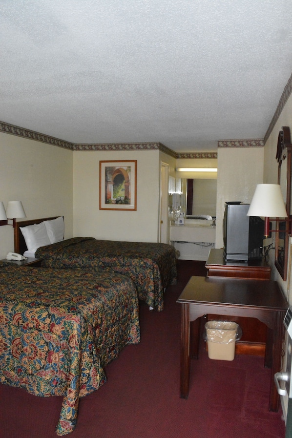 Room, 2 Double Beds, Accessible | Desk, free WiFi, bed sheets