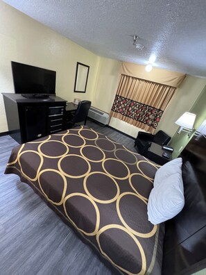 Desk, blackout drapes, iron/ironing board, cribs/infant beds