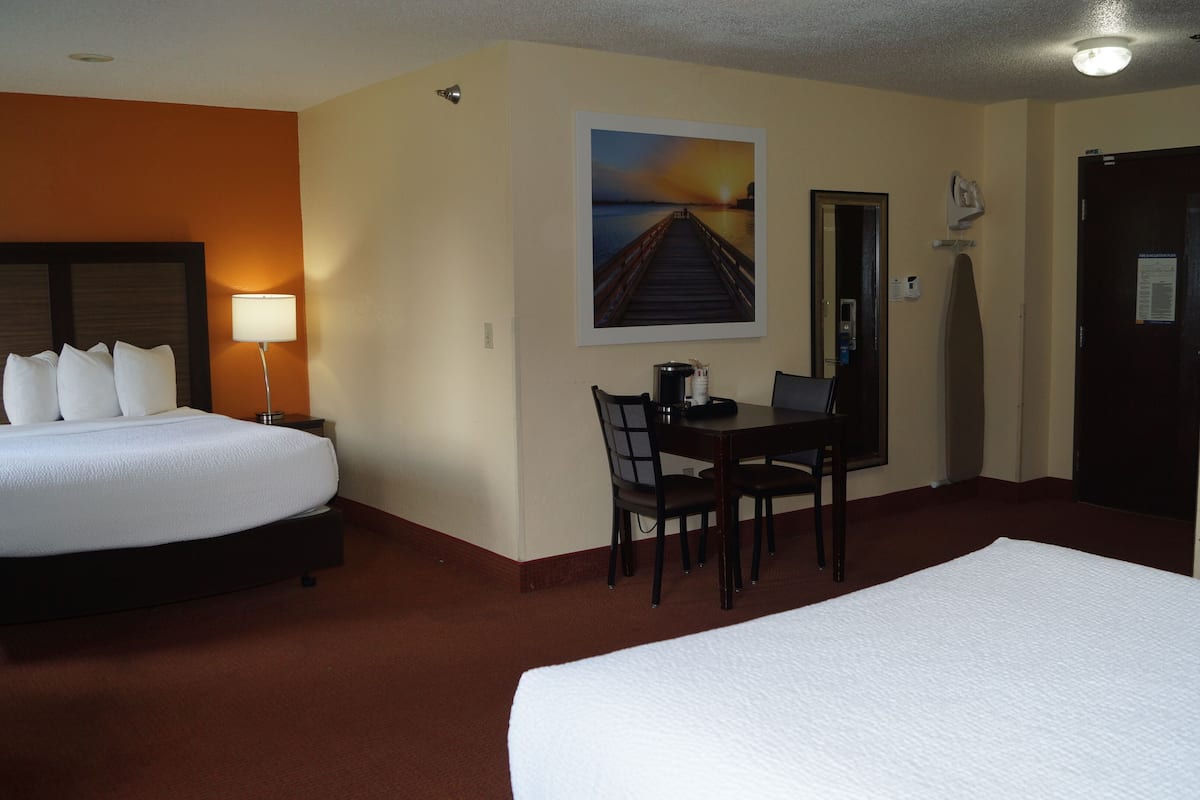 Standard Room, 2 Queen Beds, Accessible, Non Smoking | Desk, blackout drapes, iron/ironing board, rollaway beds