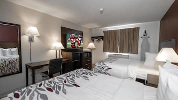 Deluxe Room, 2 Queen Beds (Smoke Free) | 1 bedroom, desk, laptop workspace, blackout drapes