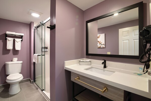 Combined shower/tub, free toiletries, hair dryer, towels - The Northshore Hotel - Boston/Danvers (Danvers)