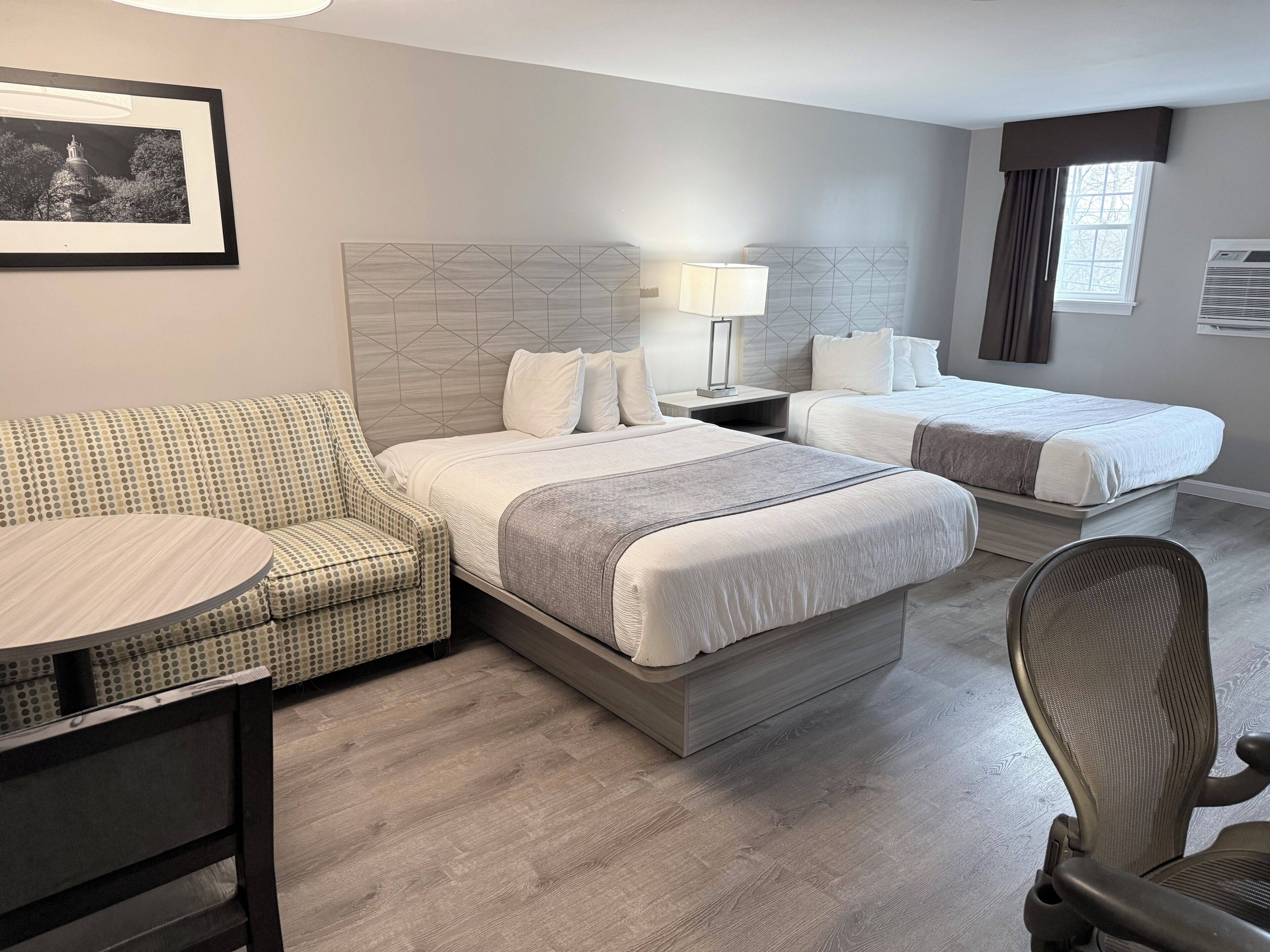 Individually decorated, individually furnished, blackout drapes