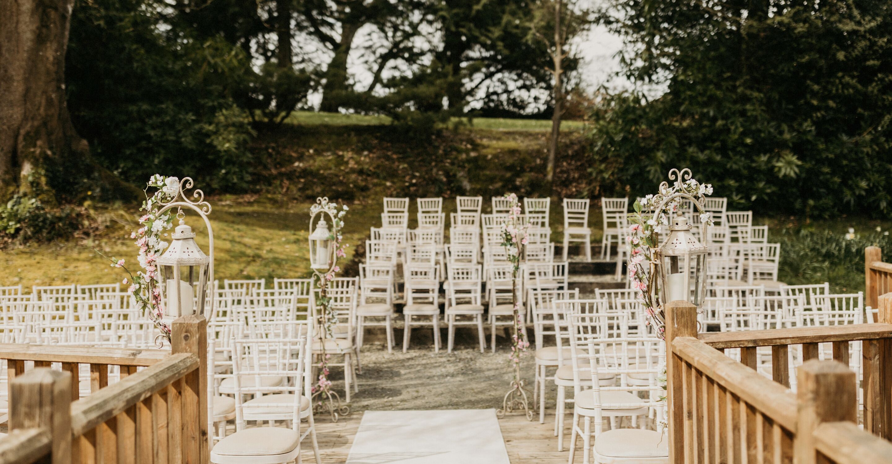 outdoor wedding area