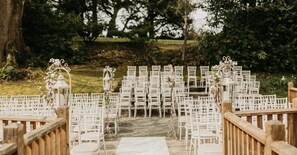 Outdoor wedding area