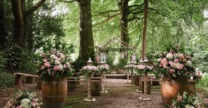 Outdoor wedding area