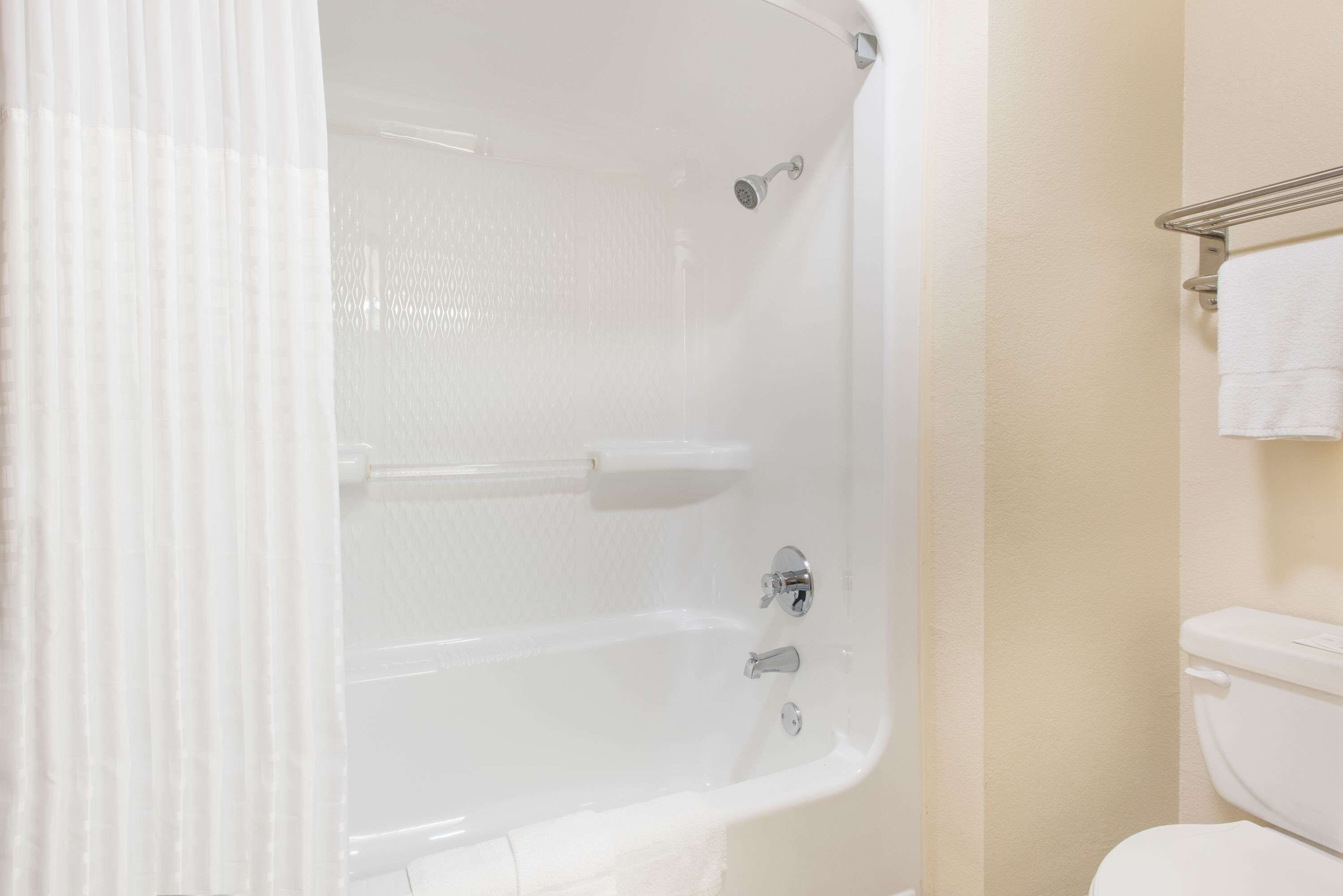 free toiletries, hair dryer, towels