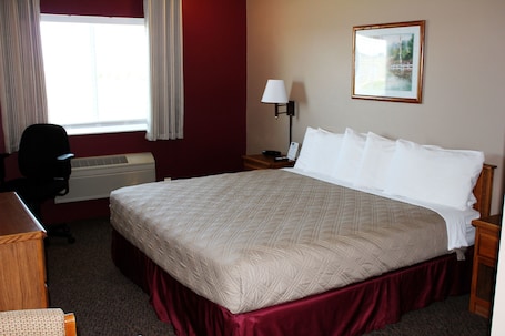 Standard Room, 1 King Bed, Non Smoking | Pillowtop beds, desk, blackout drapes, iron/ironing board