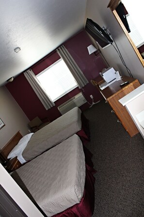 Double Room, 2 Queen Beds, Non Smoking | Pillowtop beds, desk, blackout drapes, iron/ironing board