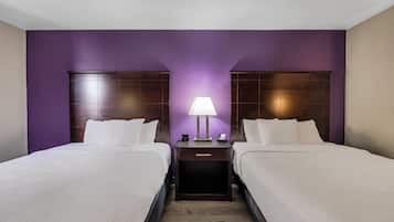Deluxe Room, 2 Queen Beds, Non Smoking | Premium bedding, pillowtop beds, desk, blackout drapes