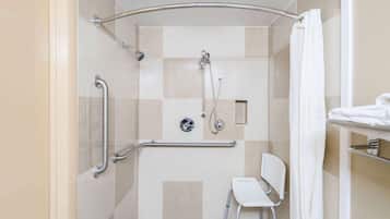 Free toiletries, hair dryer, towels