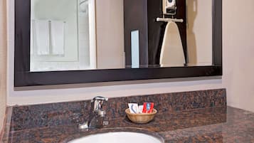 Towels, soap, shampoo, toilet paper