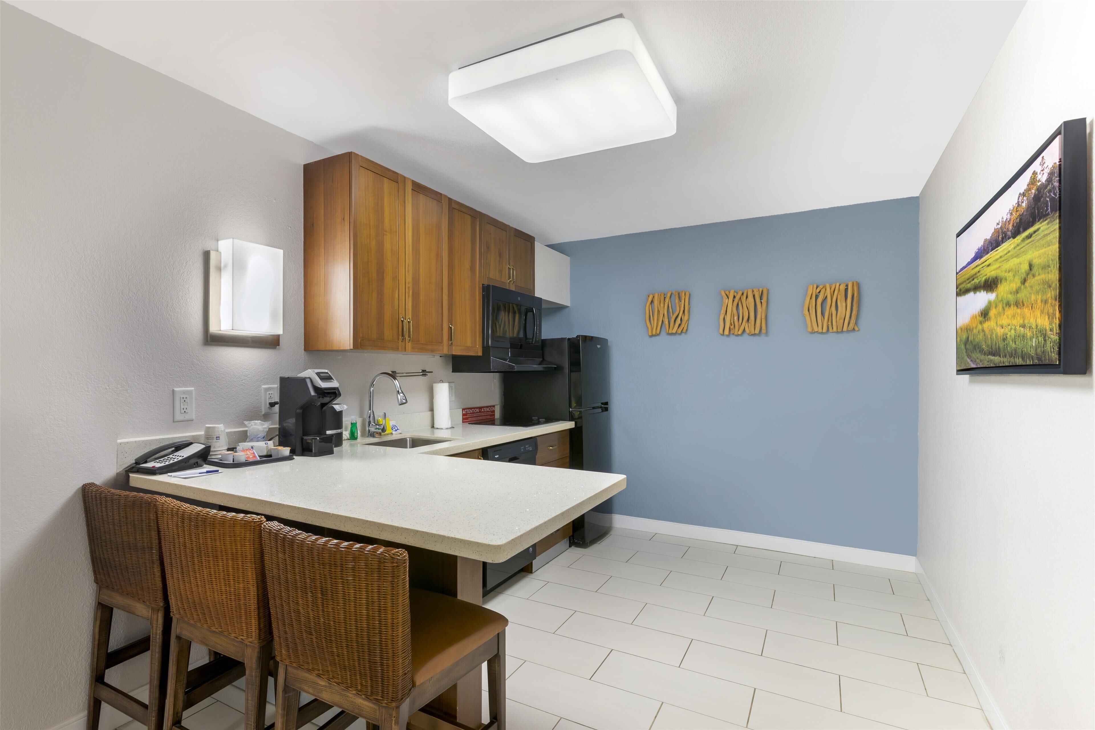 suite, 1 bedroom, non smoking, kitchen (with single sofabed;full kitchen) | private kitchen | microwave, coffee/tea maker, paper towels