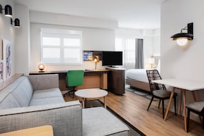 Studio Suite, 1 King Bed with Sofa bed, Corner | Living area | Flat-screen TV, Netflix, Hulu, streaming services