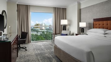 Premium bedding, down duvets, pillow-top beds, in-room safe