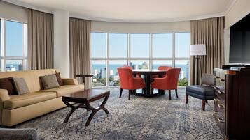 Premium bedding, down duvets, pillow-top beds, in-room safe