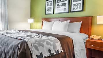 Hypo-allergenic bedding, down duvets, desk, iron/ironing board