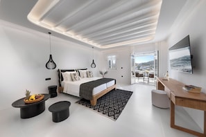 Suite Junior, bain à remous, vue mer (Outdoor Hot Tub)