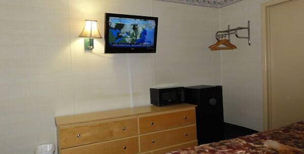 50-inch flat-screen TV with cable channels, TV