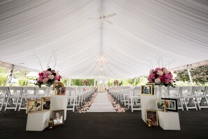 Outdoor wedding area