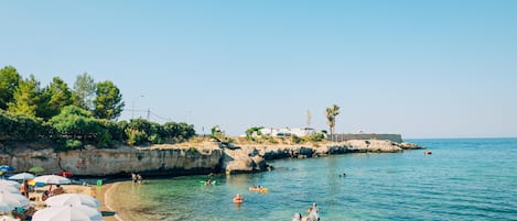 Private beach, sun-loungers, beach umbrellas, waterskiing