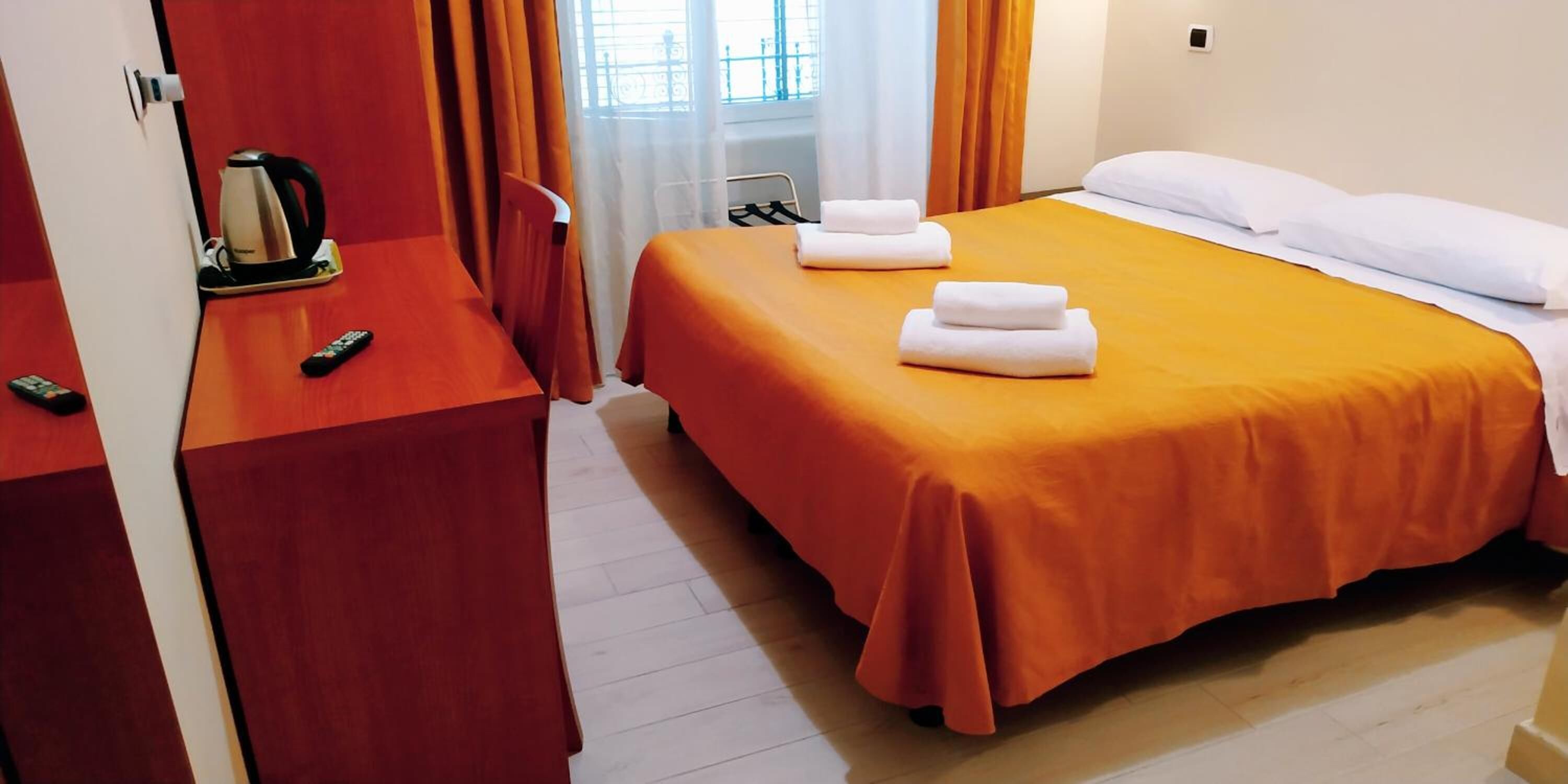 desk, blackout curtains, free wifi, bed sheets