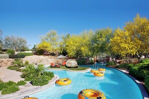 2 outdoor pools, sun loungers