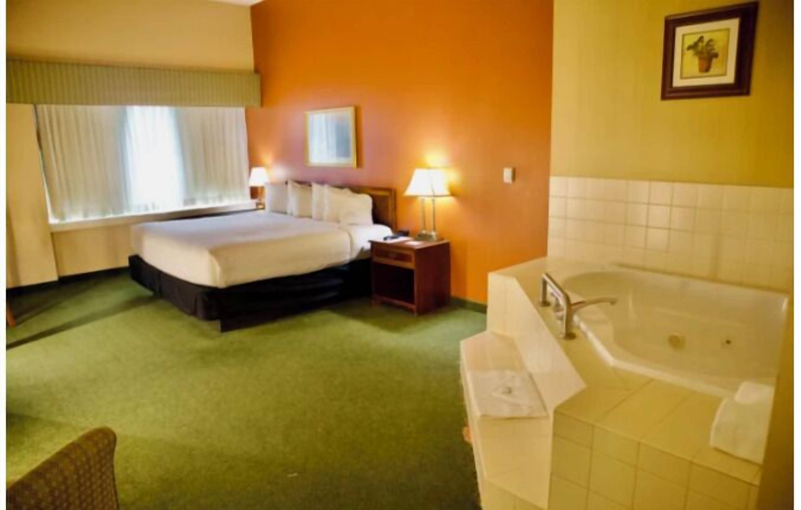 In-room safe, desk, laptop workspace, blackout drapes