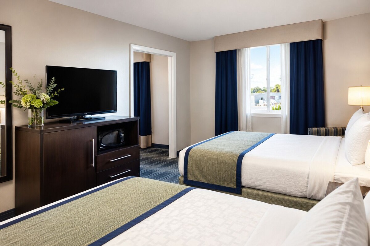 Standard Room, 2 Queen Beds | 1 bedroom, down comforters, desk, blackout drapes