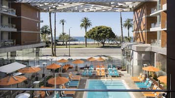 Premier Room, 2 Queen Beds, Ocean View | Egyptian cotton sheets, premium bedding, down comforters, pillowtop beds