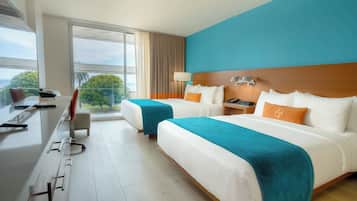 Room, 2 Double Beds, Partial Ocean View