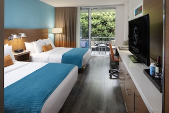 Room, 2 Queen Beds, City View | Egyptian cotton sheets, premium bedding, down comforters, pillowtop beds at Shore Hotel