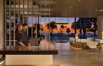 Hotel entrance and lobby at Shore Hotel