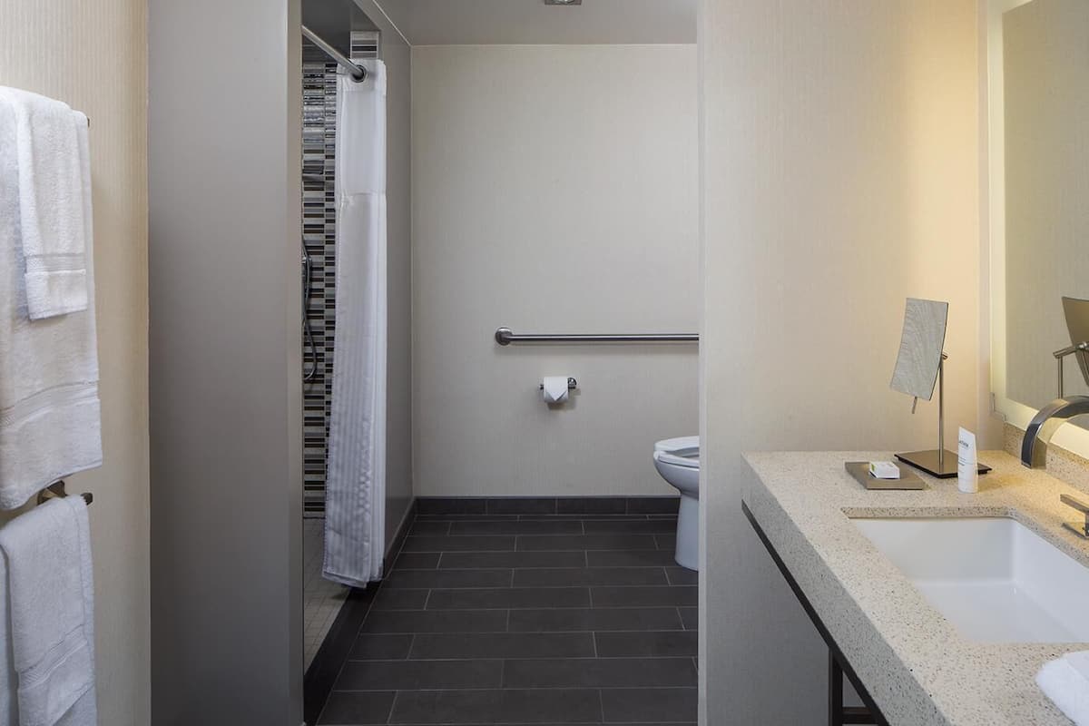 Badezimmer | Dusche, Regendusche, Designer-Toilettenartikel, Haartrockner