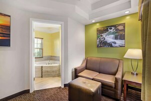 Standard Room, 1 King Bed, Non Smoking, Jetted Tub (Larger Room;with Sofabed) | 1 bedroom, in-room safe, desk, laptop workspace