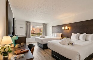 Hypo-allergenic bedding, in-room safe, desk, iron/ironing board