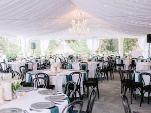 Outdoor wedding area