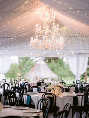 Outdoor wedding area