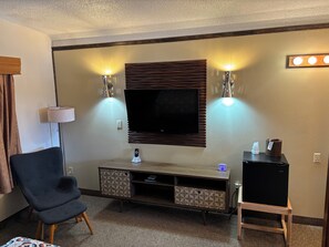 Desk, blackout drapes, iron/ironing board, rollaway beds