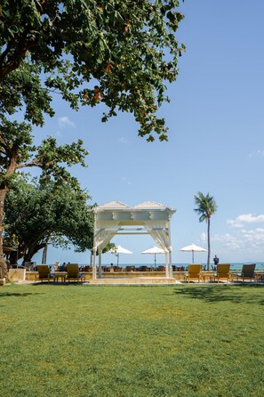Outdoor wedding area