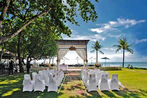 Outdoor wedding area